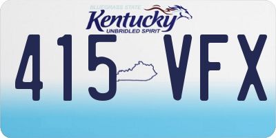 KY license plate 415VFX