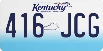 KY license plate 416JCG