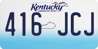 KY license plate 416JCJ