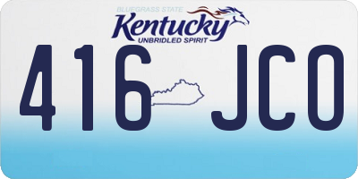 KY license plate 416JCO
