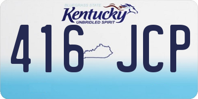 KY license plate 416JCP