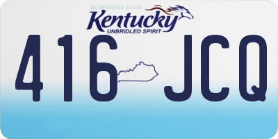 KY license plate 416JCQ