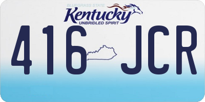 KY license plate 416JCR