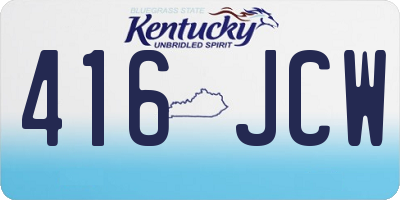 KY license plate 416JCW