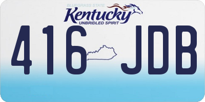 KY license plate 416JDB
