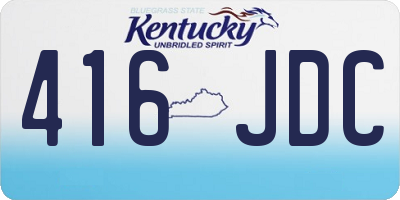 KY license plate 416JDC
