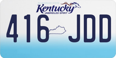 KY license plate 416JDD