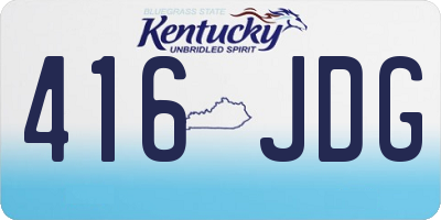 KY license plate 416JDG