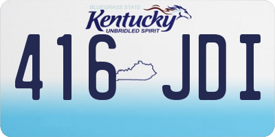 KY license plate 416JDI