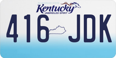 KY license plate 416JDK