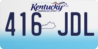 KY license plate 416JDL