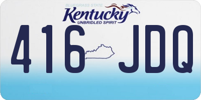KY license plate 416JDQ