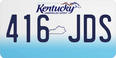 KY license plate 416JDS