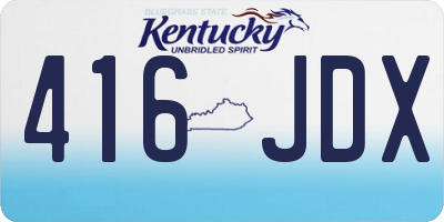 KY license plate 416JDX