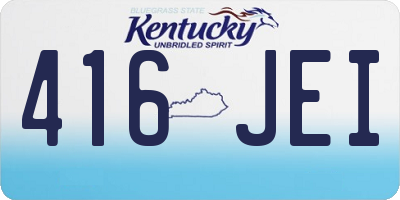 KY license plate 416JEI