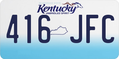 KY license plate 416JFC