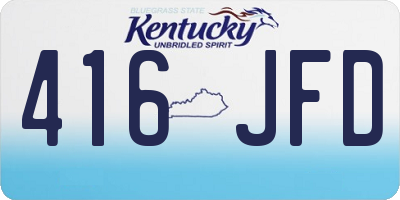 KY license plate 416JFD