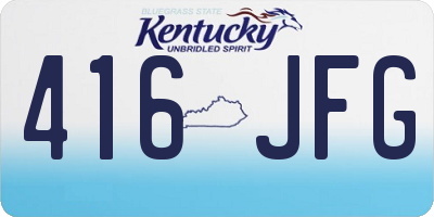 KY license plate 416JFG