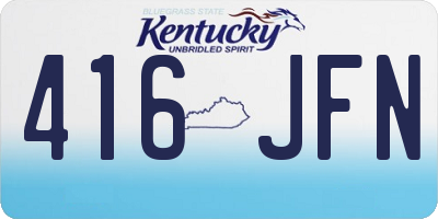 KY license plate 416JFN