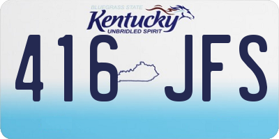 KY license plate 416JFS
