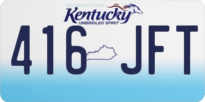 KY license plate 416JFT