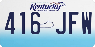 KY license plate 416JFW