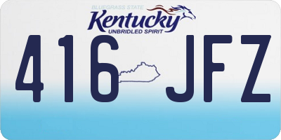 KY license plate 416JFZ