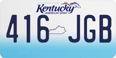 KY license plate 416JGB