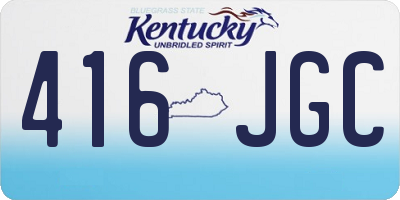 KY license plate 416JGC