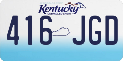 KY license plate 416JGD