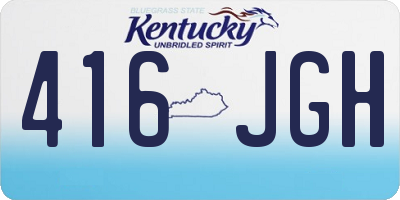 KY license plate 416JGH