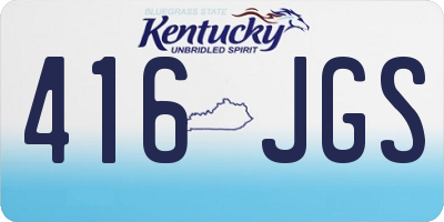KY license plate 416JGS