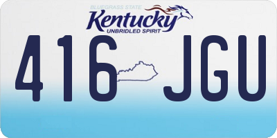 KY license plate 416JGU