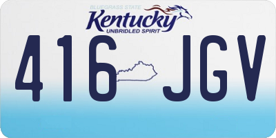 KY license plate 416JGV