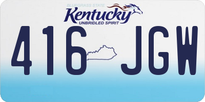 KY license plate 416JGW