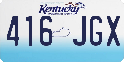 KY license plate 416JGX