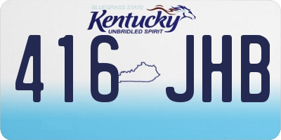KY license plate 416JHB