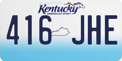KY license plate 416JHE
