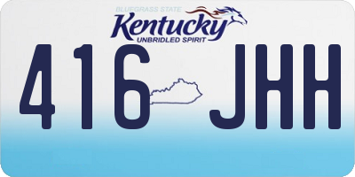 KY license plate 416JHH