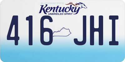 KY license plate 416JHI
