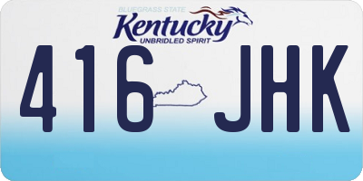 KY license plate 416JHK
