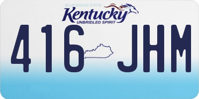 KY license plate 416JHM