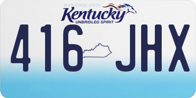 KY license plate 416JHX