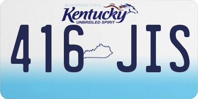 KY license plate 416JIS