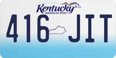 KY license plate 416JIT