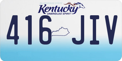 KY license plate 416JIV
