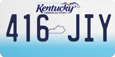 KY license plate 416JIY