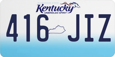 KY license plate 416JIZ