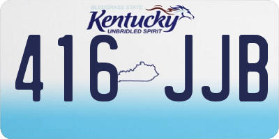 KY license plate 416JJB