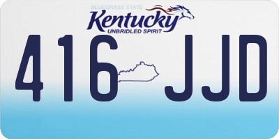 KY license plate 416JJD